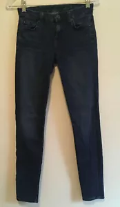 Jeans in denim skinny Seven for All Mankind ""Gwenevere"" in lavaggio scuro (24 W x 29 L) - Foto 1 di 8
