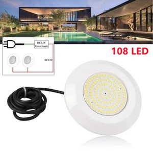 108 LED 12V Swimming Pool Light Underwater Pond Submersible Spa Lamp Waterproof - Picture 1 of 14