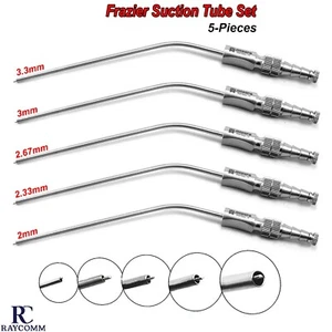 ¡Juego de 5 tubos de succión Frazier! Instrumentos quirúrgicos de diagnóstico otorrinolaringológico dental - Imagen 1 de 2