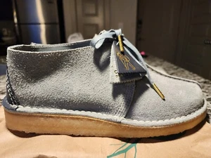CLARKS ORIGINALS DESERT TREK “DUCK EGGSHELL BLUE” SUEDE SHOES Sz US 11 - Picture 1 of 10