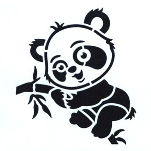 Pochoir panda et bambou réutilisable. Stencil panda and bamboo reusable - Imagen 1 de 1