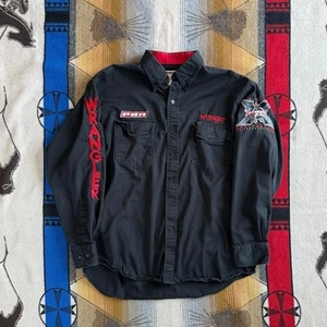 Camicia vintage Wrangler PBR Bull Riding Western con bottoni taglia XL ricamata - Foto 1 di 9