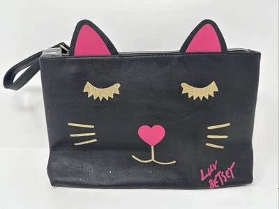Bolso Muñequera Cosmético Maquillaje Gato Luv Betsey Johnson Foto 1 de 4