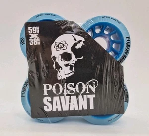 Atom Wheels Poison Savant Skate Rollen 59mm x 38mm 4er Pack blau - Bild 1 von 6