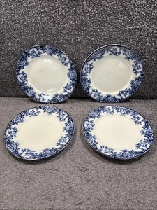 4 x W. Adams & Son Real Ironstone - Blue Rose Side Plate 7" - Picture 1 of 11