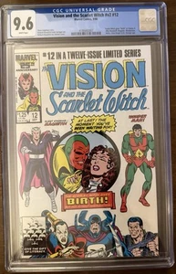 Vision and the Scarlet Witch #12 | CGC 9,6 casi nuevo/como nuevo | 1ª aplicación Wiccan & Speed (Billy - Imagen 1 de 2