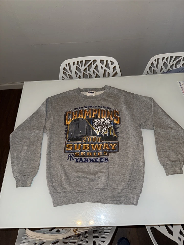 Винтажная мужская толстовка 2000 Subway Series World Series Mets Yankees с круглым вырезом M - Изображение 1 из 4