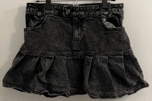 Wild Fable Jean Skirt size 10 - Faded Black Fit & Flare Pleated - Picture 1 of 8