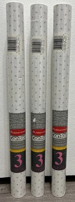 "3 rollos adhesivos de papel de contacto Rubbermaid vintage de 18"" x 3 yardas patrón ROSEBUD" Foto 1 de 4