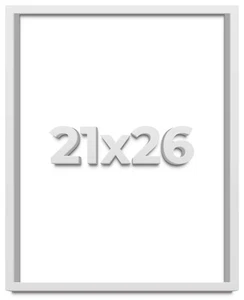 Telaio Shadow Box 21x26 Bianco | Shadowbox contemporaneo in vero legno profondo 1 pollice di - Foto 1 di 6