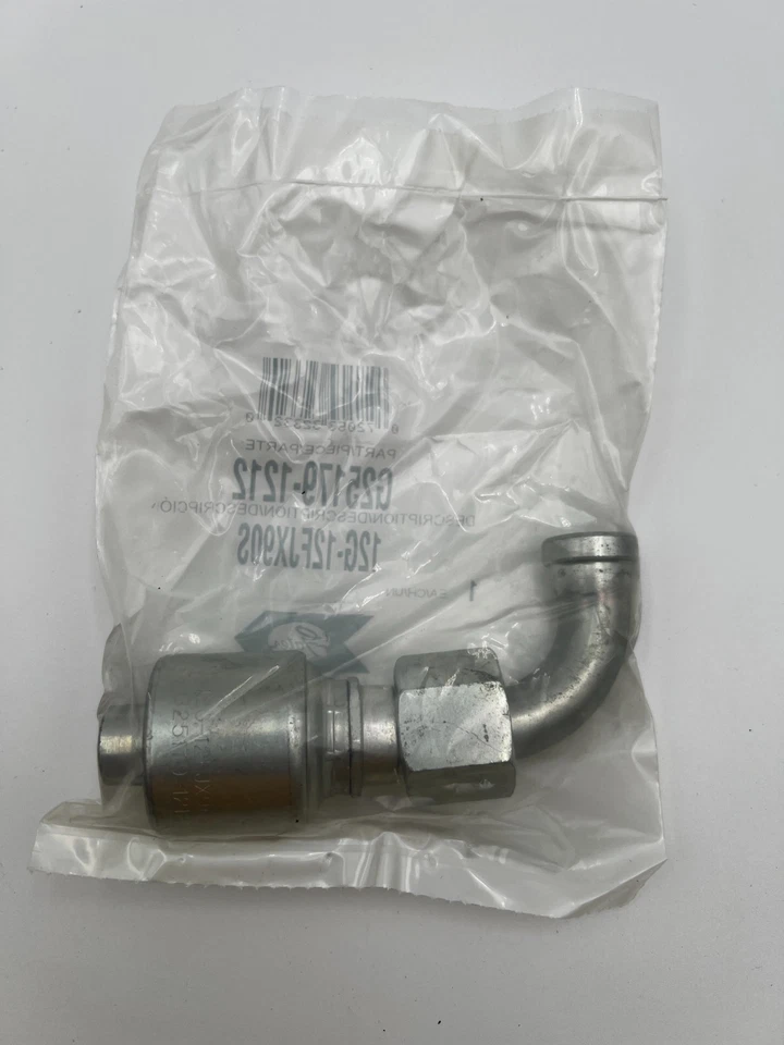 Gates G25179-1212 90 Degree Bent Tube Female JIC 37 Deg Flare Swivel MegaCrimp