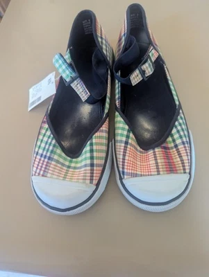 NWT Vintage Plaid 8M Loafer Boat Tennis Shoes - Image 1 of 4