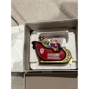 Danbury Mint Indiana Hoosiers Sleigh Christmas Ornament 2009 - Picture 1 of 2