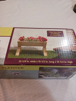 Outdoor Essentials Cedar Wedge Garden Planter Growing Herbs Plants Flowers NIB - Image 1 of 4