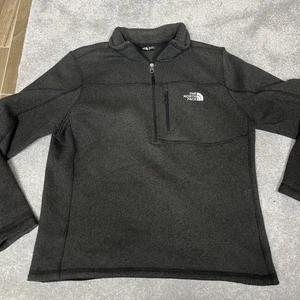 Suéter tejido The North Face polar para hombre grande carbón cuarto cremallera - Imagen 1 de 6