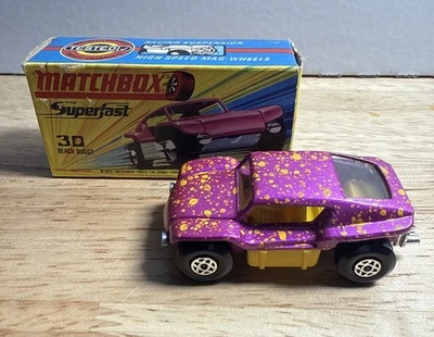 RARE Vintage Matchbox Lesney Superfast MB30 Yellow Interior Beach Buggy w/I Box - Image 1 of 4