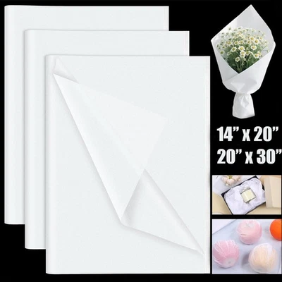 500-2500Sheet 14"x20" 20"x 30" White Wrapping Tissue Paper Bulk for Gift Packing - Image 1 of 4
