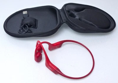 Shokz OpenRun S803 Bluetooth Bone Sound Headphones Red with Bag #803 - Image 1 of 4