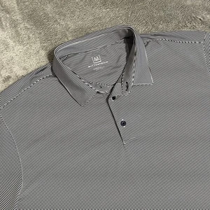 Mizzen + Main Poloshirt Herren XLarge weiß gestreift Classic Performance Golf - Bild 1 von 6
