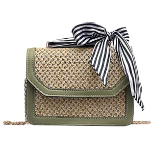 Mujer Cinta Paja Bolsa Mujer Ratán Mano Popular Dama 7690 - Imagen 1 de 10