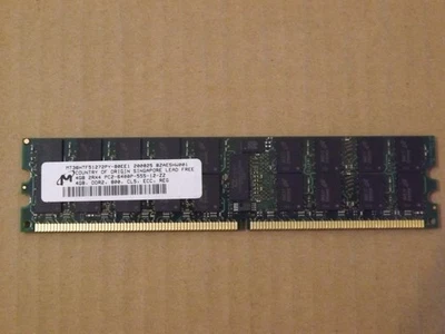 Micron 4GB 2Rx4 PC2-6400 DDR2 800Mhz 240Pin 36 chips CL5 ECC REG  (Quantity x 1) - Image 1 of 2