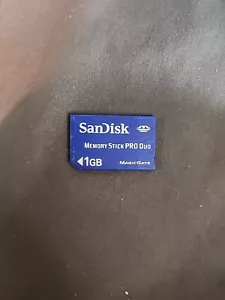 Sandisk 1GB Memory Stick Pro Duo Magic Gate Memory card - Blue - Picture 1 of 2