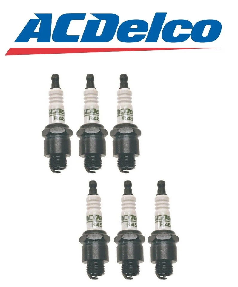 Conjunto de 6 velas de ignição AcDelco para Chevy Bel Air Fleetline Styleline Special L6 - Imagem 1 de 1