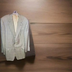 41 Long Mens HICKEY FREEMAN Houndstooth SILK /WOOL Blend Sportcoat Blazer - Picture 1 of 12