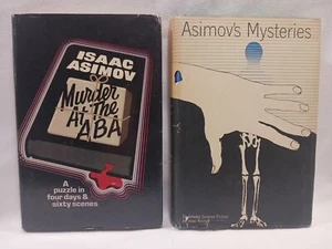 Isaac Asimov (Book Lot) Murder at the ABA + Asimov's Mysteries BCE DJ HARDCOVER  - Picture 1 of 24