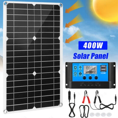 400 Watts Solar Panel Kit 100A 12V Battery Charger w/ Controller Caravan Boat RV