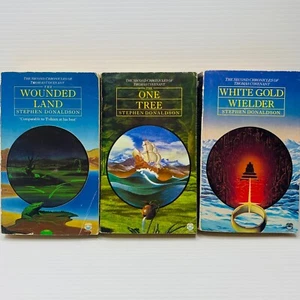 Lote 1 2 3 de libros de Second Chronicles Thomas Covenant de Stephen Donaldson Pan - Imagen 1 de 10