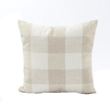 16" 18" 20" 22" 24" Tartan Check Linen Cushion Cover Pillow Case Home Decor UK