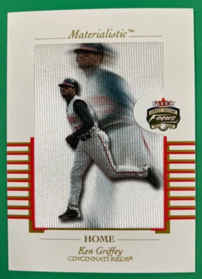 2002 FLEER FOCUS MATERIALISTIC JUMBO HOME KEN GRIFFEY JR. REDS #ED 41/50 - Image 1 of 2