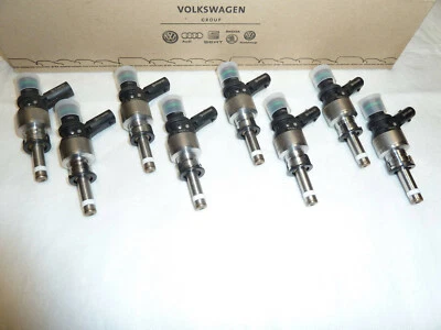 8x Válvula de inyección inyector de combustible nuevo Audi A8 S8 RS6 RS7 S6 S7 4.0 TFSI V8 Foto 1 de 3