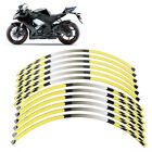 17"Rim Stripe Wheel Tape Sticker Decal For Kawasaki Ninja 1000/R/Sx 250/R Yellow