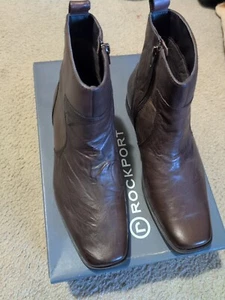 NEW Rockport Toloni APM2591D Chukka Boots Dark Brown Leather Men's Size 7.5 - Picture 1 of 5