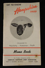 Livre de notes vintage 1964-65 Get To Know Hampshire Breed Sheep Memo Book Stuart, Iowa 