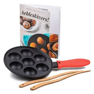 Cast Iron Aebleskiver Pan/Ebelskiver Pan/Ideal for Mini Pancake Mold Cake Pop... - Picture 1 of 7
