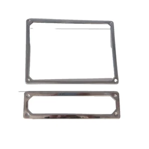 PAAR KENNZEICHENRAHMEN VORNE + HINTEN EDELSTAHL FIAT 500 EPOCHE - Bild 1 von 4