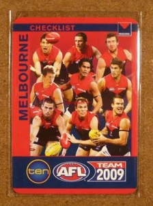 MINT 2009 AFL Teamcoach Checklist Melbourne - Picture 1 of 1