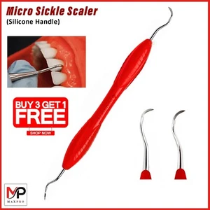 Dental Micro Sickle Scaler Silicone Handle Periodontal Calculus Remover - Picture 1 of 5