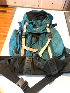 KELTY BACKPACK-ZIPPER POCKETS-SIZE L/XL-GREEN NYLON BODY-MORAINE MODEL-CLASSIC - Picture 1 of 5