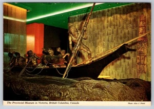 Nootka Whaling, British Columbia Provincial Museum, Victoria, Chrome Postcard - Bild 1 von 2