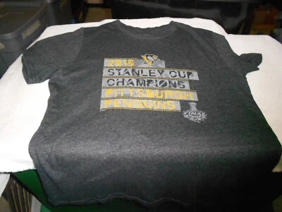 CAMISETA MANGA CORTA VINTAGE PITTSBURGH PENGUINS STANLEY CUP CHAMPIONS 2016 XL Foto 1 de 4