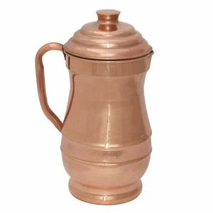 Pure Copper Ayurvedic Pitcher Copper Jug 1.5 Litre Water Storage Health Benefits - Picture 1 of 3