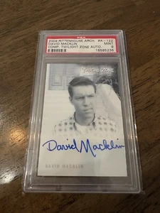 2009 RITTENHOUSE TWILIGHT ZONE AUTOGRAPHS #A-122 David Macklin PSA 9 Mint - Picture 1 of 2