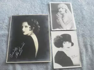 VINTAGE LOT OF 3 BEBE DANIELS SIGNED B&W PUBLICITY PHOTOS(2- 5X7 and 1- 8 X 10) - Picture 1 of 10