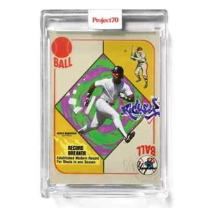 2021 Topps Project70® Card 824 Rickey Henderson by CES - Free Shipping! - Picture 1 of 2