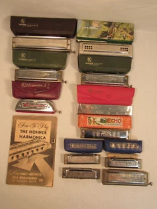 Vintage Lot Of HOHNER Harmonicas All Made In Germany Estate Sale Find - Picture 1 of 24
