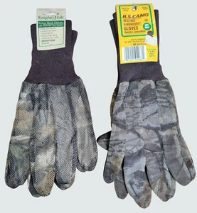 2 Pair Camo Nylon Mesh Gloves One Size Fits All Extra Long Cuffs With Tags - Picture 1 of 16